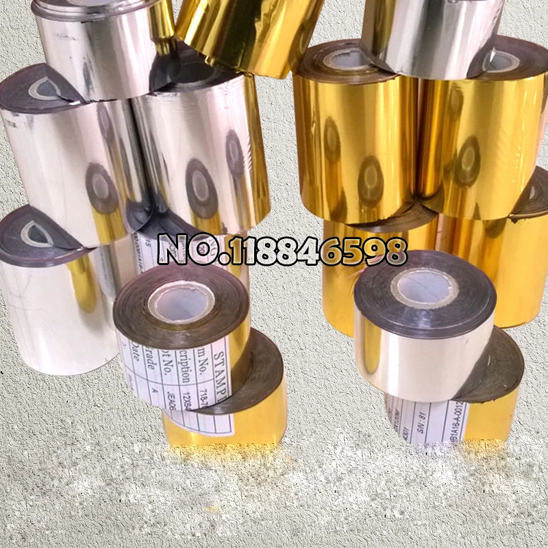 2 рулона (золото и серебро) горячей фольги штамповки бумаги теплопередачи анодированное позолоченное Бесплатная доставка