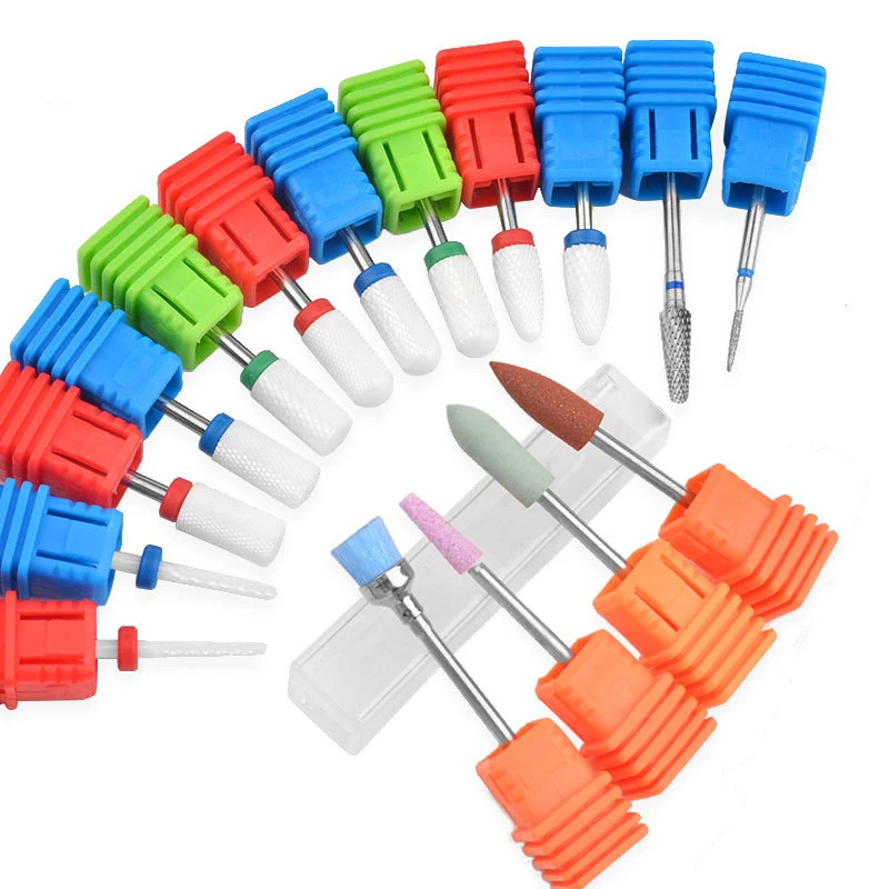 

1PCS Ceramic Quartz Tungsten Steel Electric Nail Drill 3/32 '' Manicure Machine Apparatus Nail Files Cutter Pedicure Clean Tools