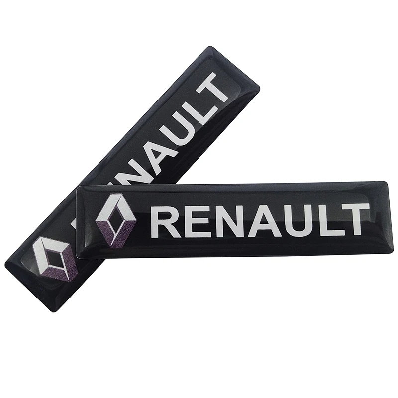 2 наклейки для автомобиля - эмблема 3D значок декали для Renault Megane 2 3 Duster Logan Clio Laguna Captur автоаксессуары