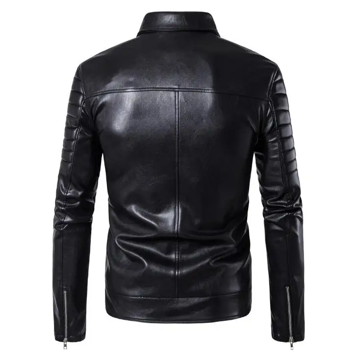 Горячая 2017 для мужчин на осень зиму бренд рок кожаная куртка мотоциклетная