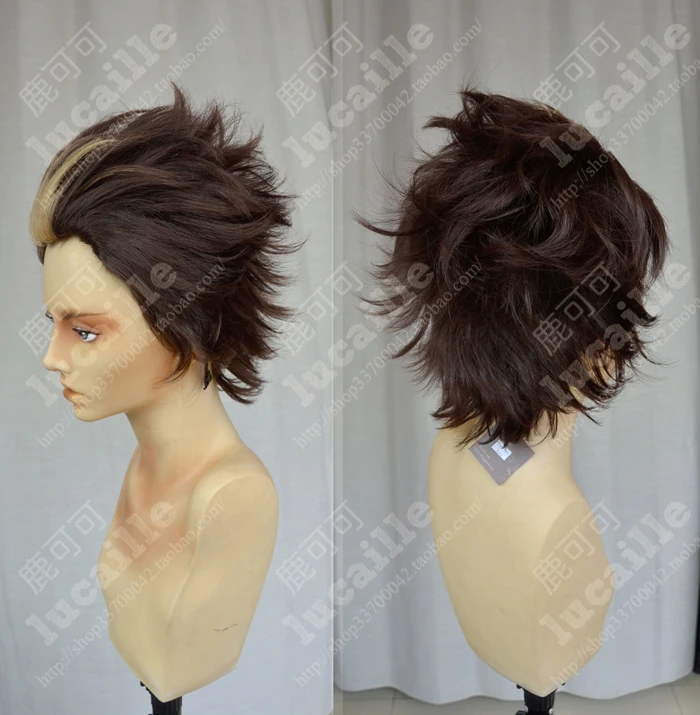 Аниме Haikyuu! Парик для косплея Nishinoya Yuu термостойкие синтетические короткие волосы