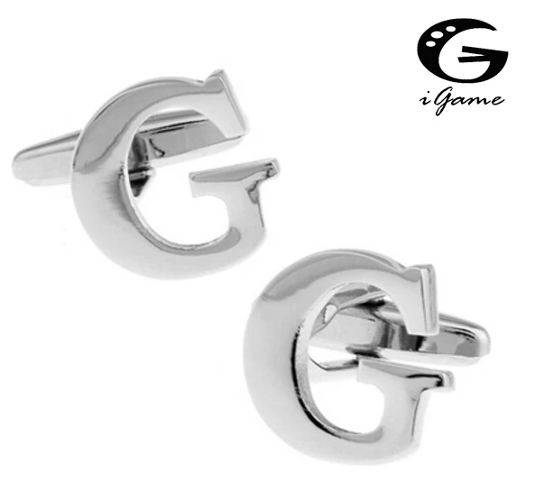 iGame Letters Cuff Links Quality Brass Material Symbol Of G Design Free Shipping