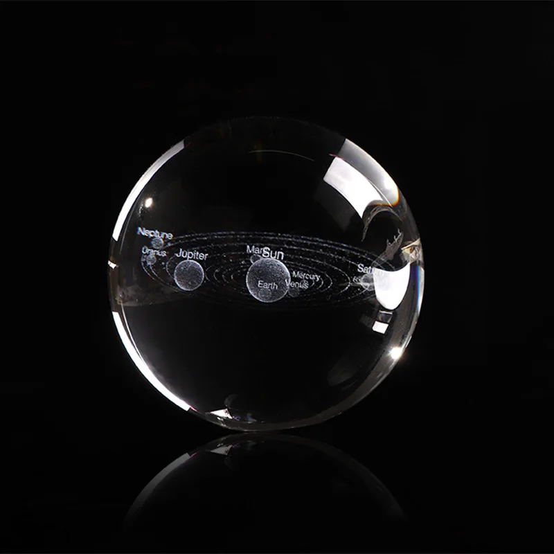 Just ball 6 см 3D планетарный шар Хрустальная Солнечная Система Глобус миниатюрная стеклянная модель шар фэн-шуй домашний декор аксессуары Орнамент детский подарок - Цвет: Just ball