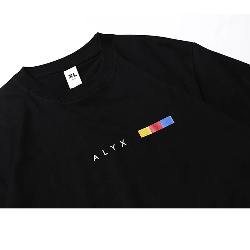 Аликс футболки 19SS Новое поступление О образным вырезом топ тройники черные белые