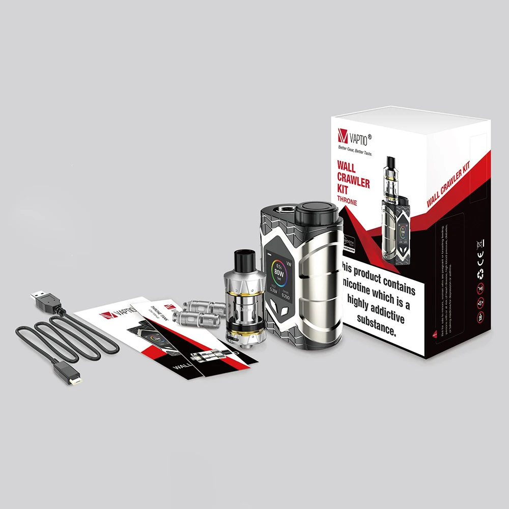 Новый оригинальный набор Vaptio Wall TC 80 Вт с тронным баком емкость 2 мл мощность