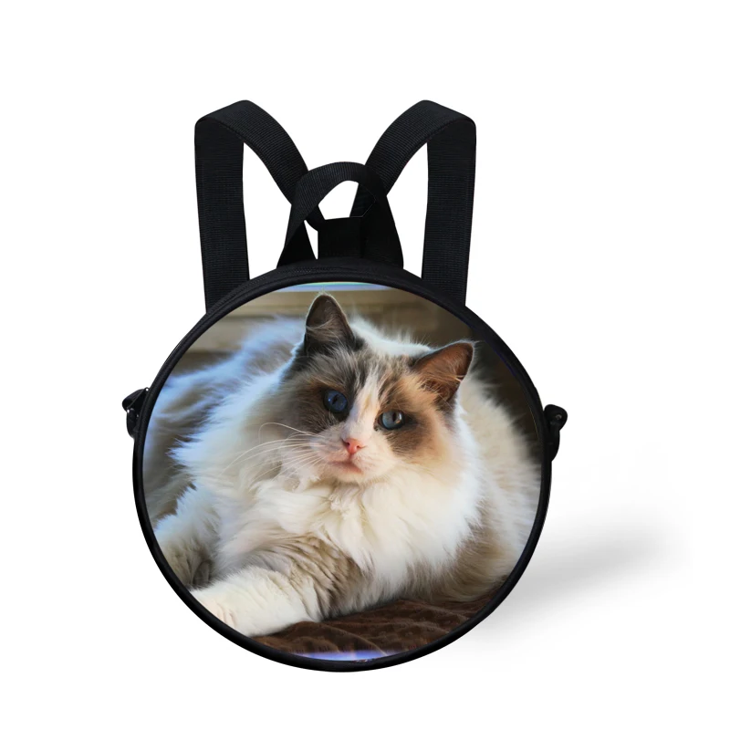 Милый Ragdoll Экзотические моды сумка часы мини для девочек и мальчиков круглый