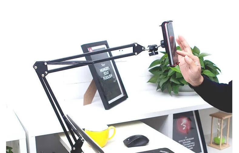 Metal Lazy Tableside Bedside Stand Mobile Phone Tablet PC Foldable Holder For iPad/ipad air mini | Мобильные телефоны и