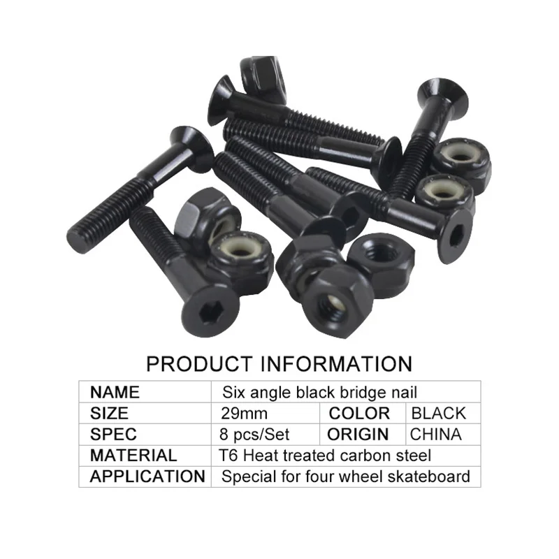 Скейтборд мост Тип пластины ногтей длинные колышки для доски винт 4 колеса
