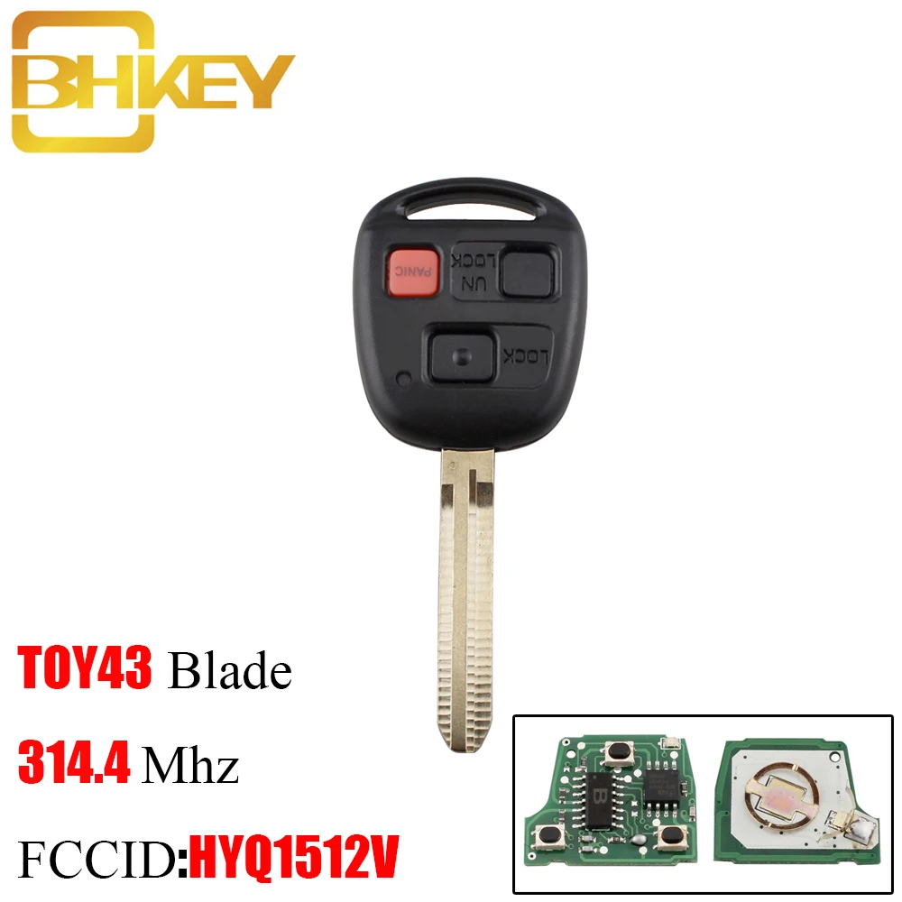 BHKEY 315 МГц транспондер 4C Чип для Toyota HYQ1512V Land Cruiser 1998 1999 2000 2001 2002 Автомобильный