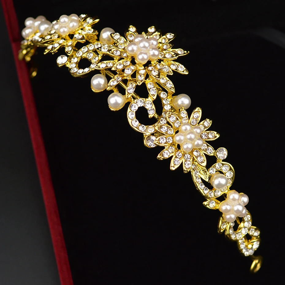 Обруч для волос со стразами девочек свадебный аксессуар ручной работы с