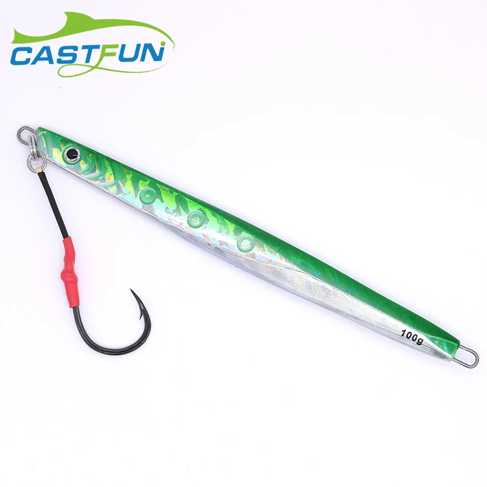 

CASTFUN Benthos Speed Jig 100g 150g 200g 300g 1pc Vertical Jigging With Mustad Jigging Hook Metal Jig Lures Fishing Tackle