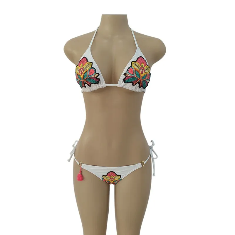 Triangulo Maillot De Bain Femme бикини Вышивка Купальники для малышек Для женщин 2018 Купальник