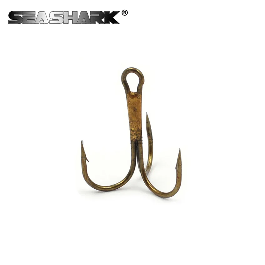 SEASHARK высокоуглеродистой Сталь ВЧ Рыболовные крючки Size1 # -- 4/0 коричневый