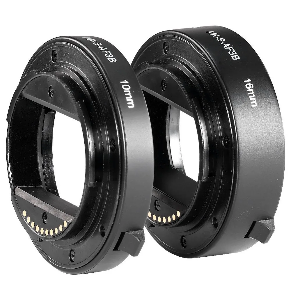 Meike Удлинительное макрокольцо для автоматического для sony E-Mount DSLR камер A6500 A7 A7II A7III A9 NEX-7 NEX-6 NEX-5R NEX-3N NEX-5N A6400 A6600 A6000