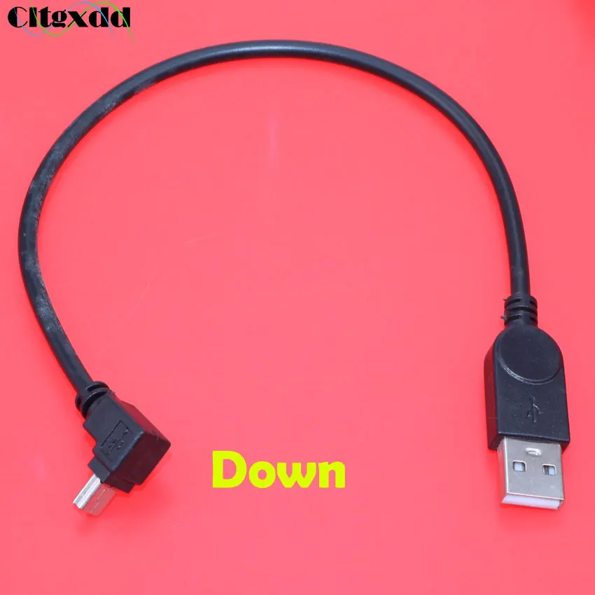 Cltgxdd 1 шт. USB 2 0 папа мини B Тип 5Pin адаптер 90 градусов вверх/вниз/влево/вправо Угловой