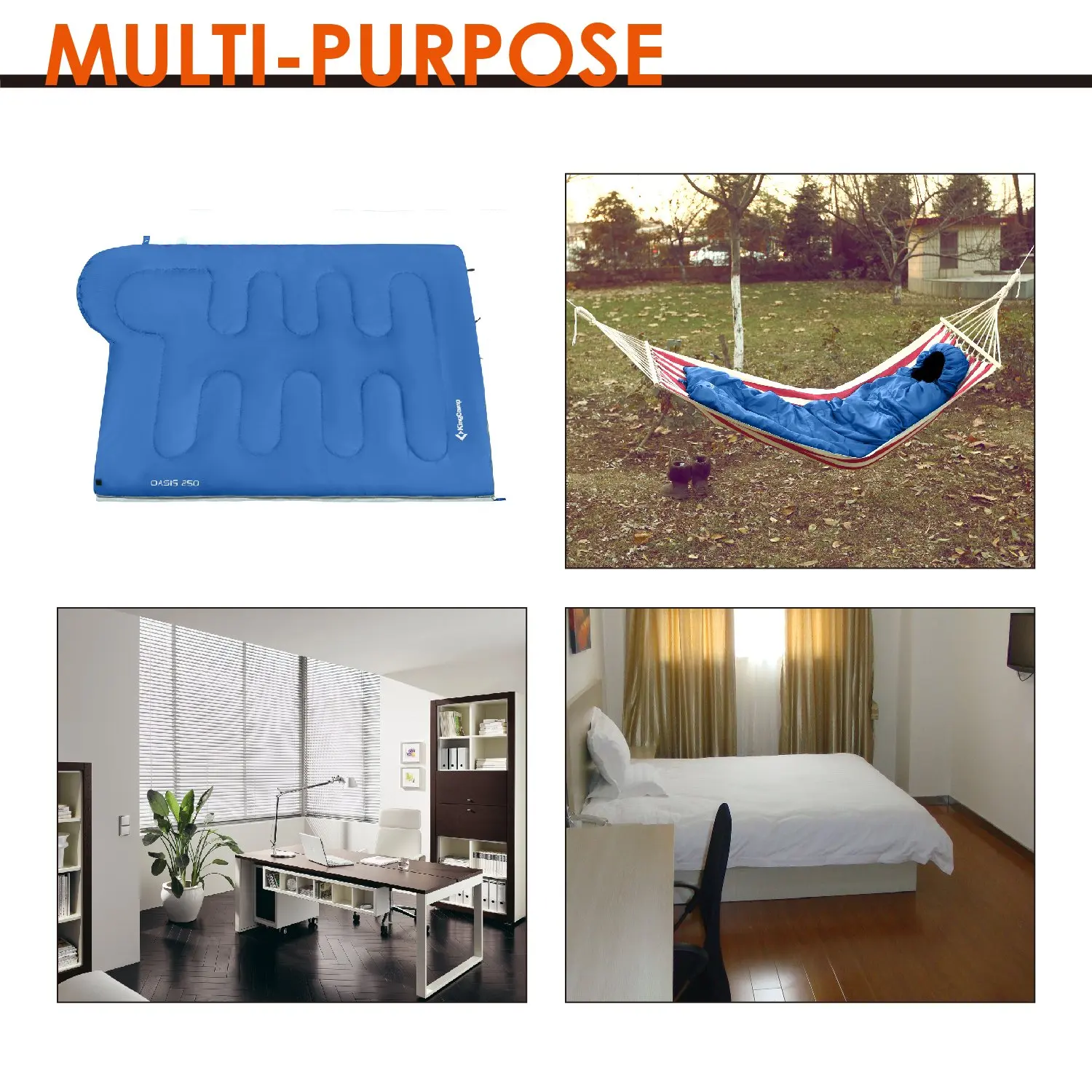 Спальный мешок Кемпинг Конверт спальный тепловой Взрослый зимний Открытый