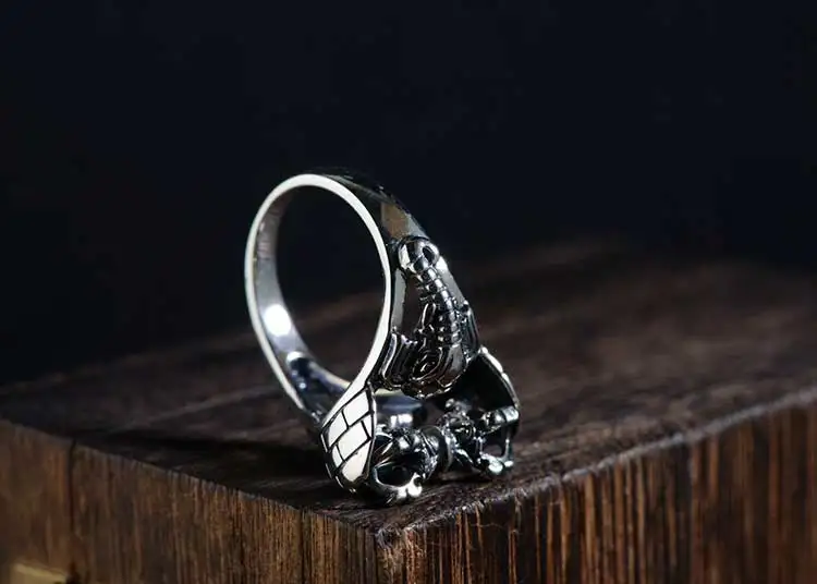 FNJ 925 Серебряное кольцо со слоном, новая мода, S925 Стерлинговое тайское серебро, кольца для мужчин, ювелирные изделия, США Размер 8-11,5