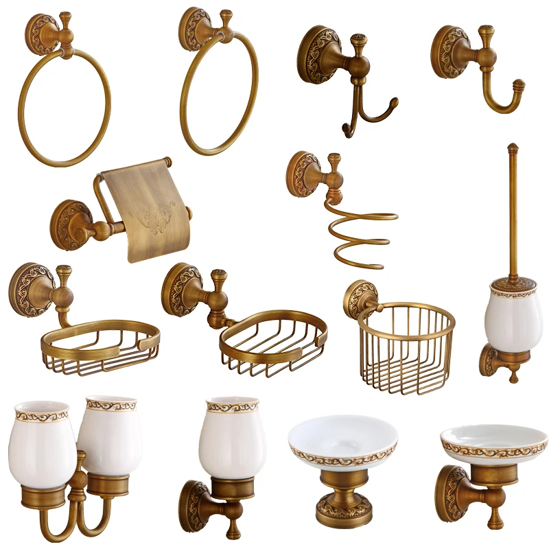 Набор оборудования для ванны MADICA латунные медные Крючки халата держатели чашек