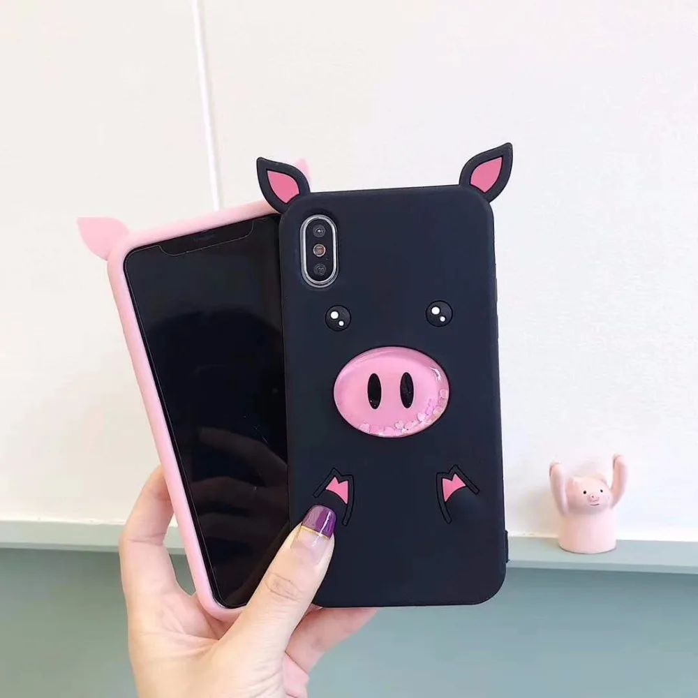 Quicksand Little Pig для iPhone 6 6s 6plus plus 7 8 чехол X xs xr xsmax задняя крышка |