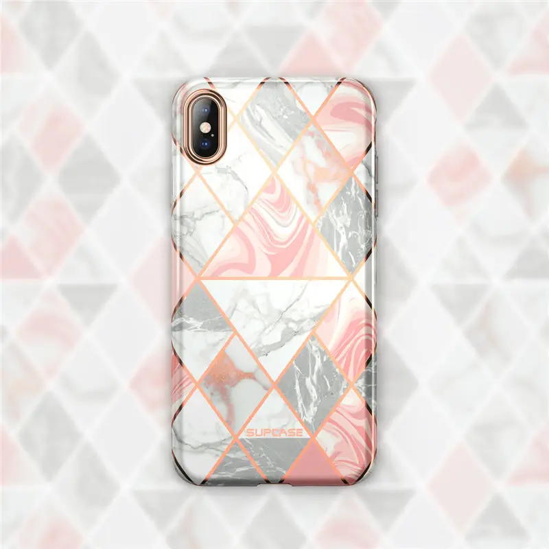 SUPCASE для iphone Xs Max Case UB Metro Premium Тонкий мягкий защитный из ТПУ чехол с покрытием розовый мрамор задняя крышка для iphone X XS XR