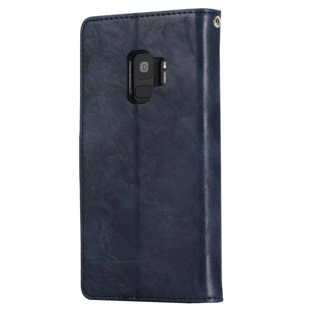 Винтаж кожаный бумажник чехол для samsung Galaxy Note 10 9 8 5 S8 S9 S10 плюс S10E S6 S7 край A3 A5 A7 чехол с откидной крышкой на магните