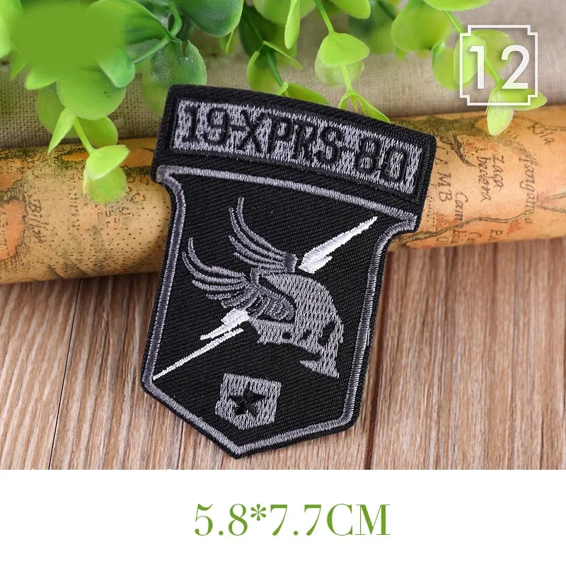 PGY черная кожа да звезда номер вышитые нашивки для одежды гладить на одежду куртка обувь Аппликации значок полосы наклейки - Цвет: 12