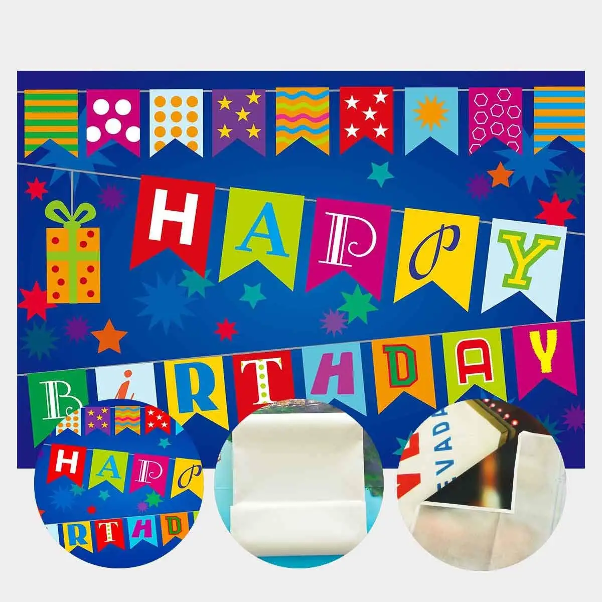 7x5ft Cartoon Birthday Backdrop Colorful National Flags Star Decoration Photography Background Children Party Props | Электроника