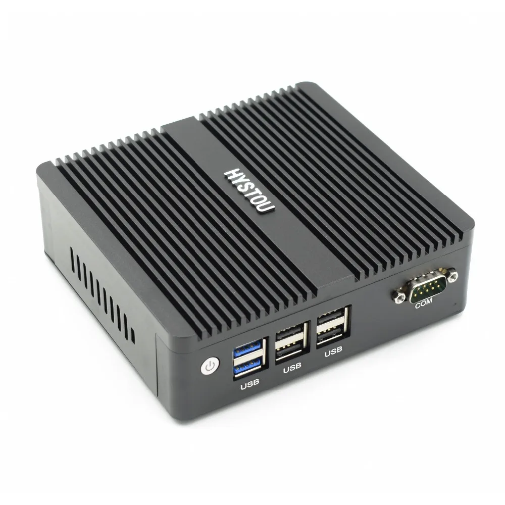 HYSTOU четырехъядерный N3160 безвентиляторный мини-ПК Windows 10 Dual NIC wifi Linux Pfsense маршрутизатор брандмауэр сервер AES-NI поддержка i7 5550U