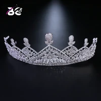 be 8 paved full cubic zirconia tiara cz crown classic bridal diadema wedding hair accessories coroa noiva h083