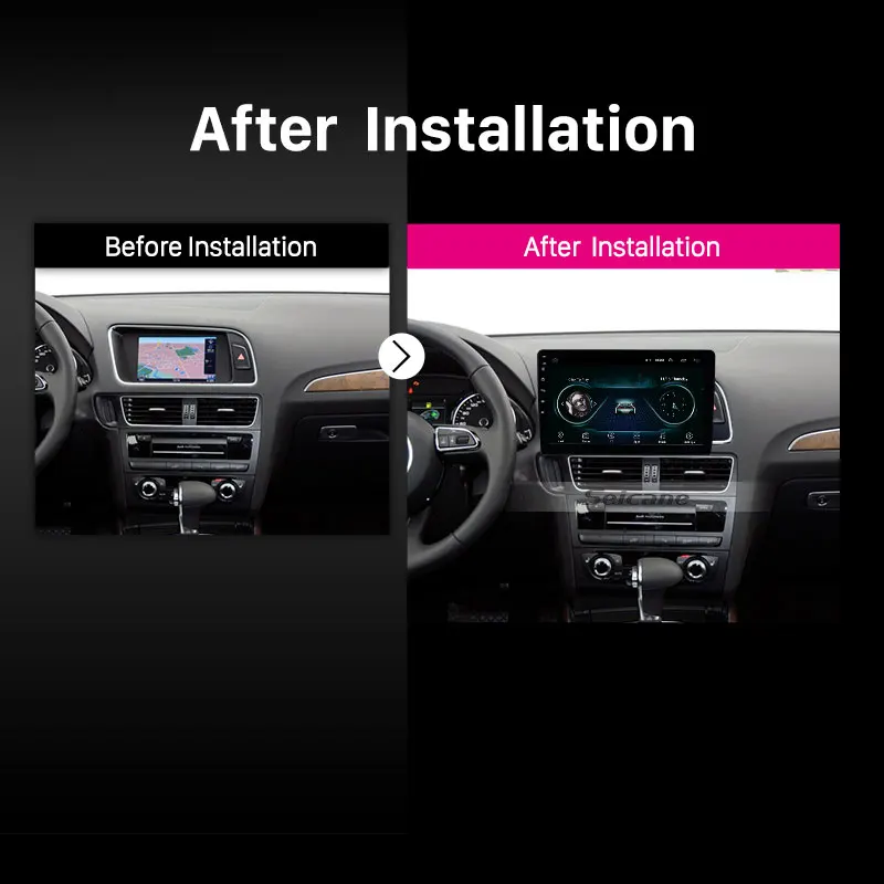 Seicane Стерео gps Android 8 1 HD 10 &quotАвтомобильный Navi плеер для Audi Q5 2010 2017 с Bluetooth wifi AUX