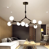modern led chandeliers lights living room suspended lamp loft luminaires nordic dining room fixtures iron hanging lights