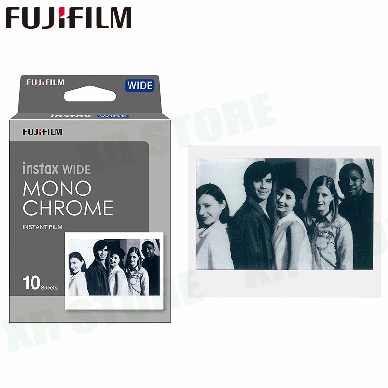 Монохромная пленка Fujifilm Instax Wide 10 пленок для камеры Fuji 100 200 210 300 500AF фото