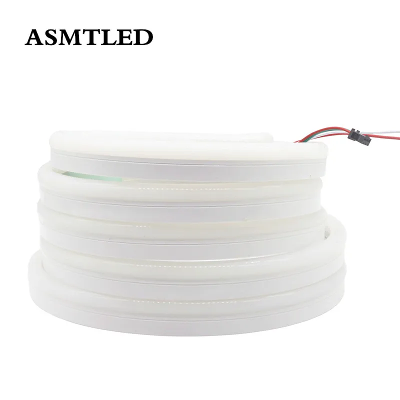 DC12V RGB неоновая Светодиодная лента WS2811 Пиксельная полоса света WS2812B WiFi мини пиксельный контроллер 5А адаптер питания адресуемый индивидуально 5 м