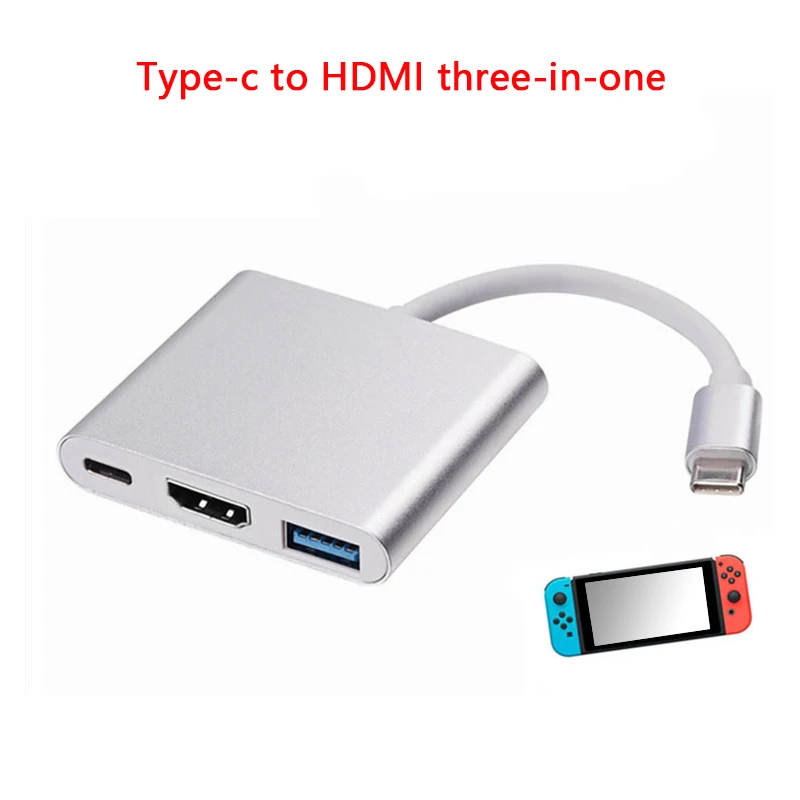 Адаптер HDMI Type C 1080P для мини док станции с поддержкой разрешения HD MacBook Xiaomi