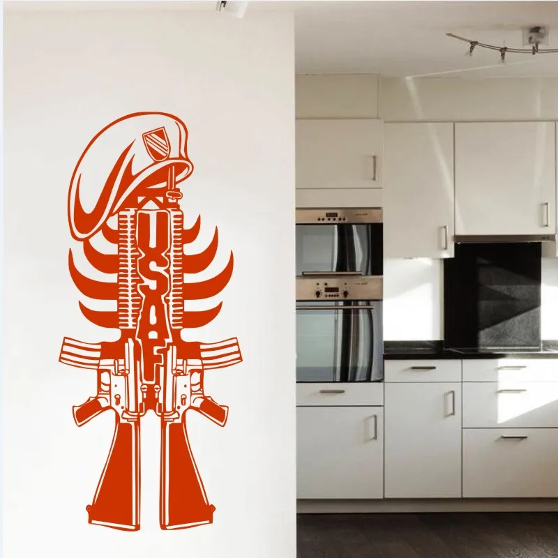 Military American Weapon Cool Wall Poster Home Bedroom Art Coolest Decor Design Mural Gun Pattern Decals M-70 |