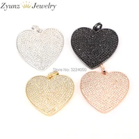 5pcs zyz174 9171 fashion jewelry heart pendant pave cz cubic zirconia pendant heart cz pendant