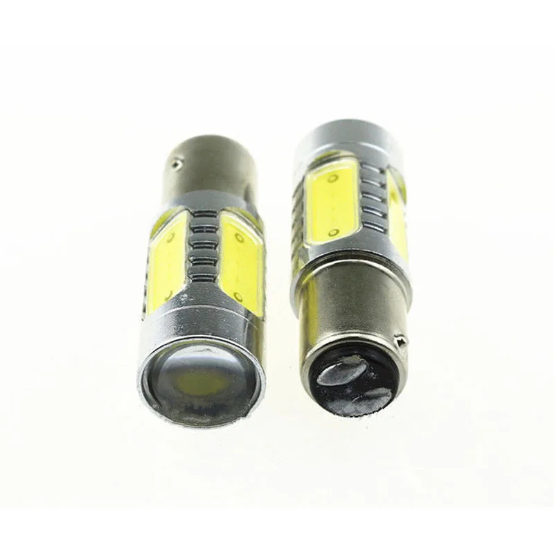 AEING 2 шт. S25 1157 BAY15D P21/5 Вт 12 В высокое Мощность 7 5 5SMD светодиодный COB проектор Len лампы