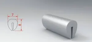 Резиновая u-полоска для толщиной 0,6-1 мм Стеклянная Металлическая стальная деревянная панель с острым краем - Цвет: black
