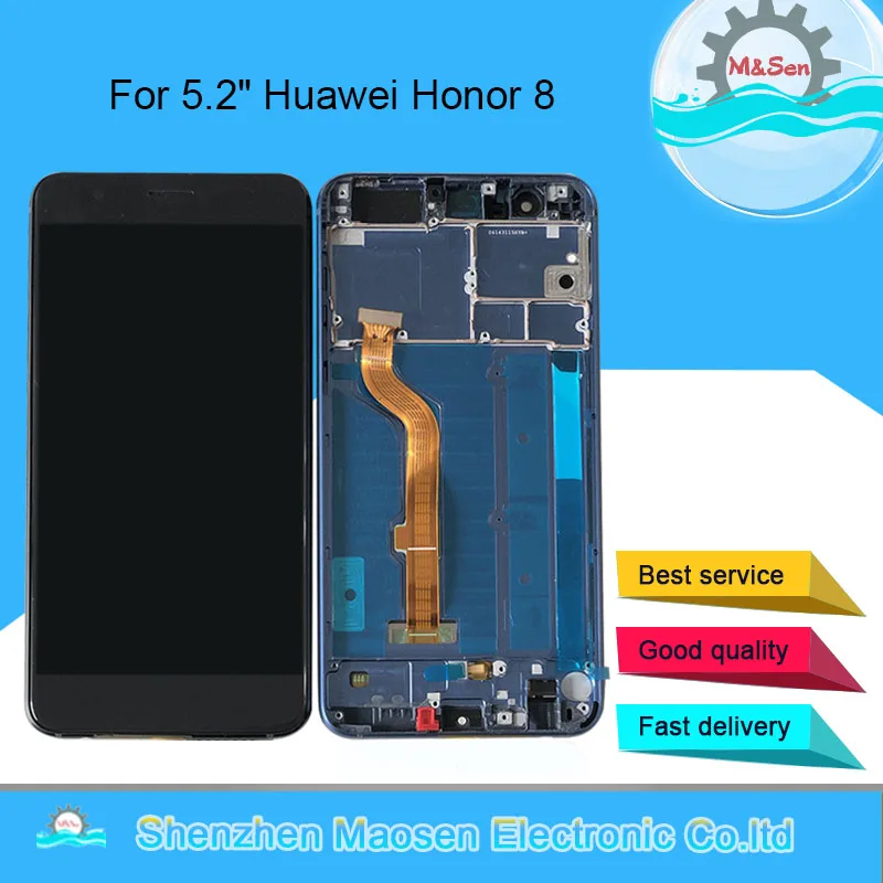 M& Sen для 5," huawei Honor 8 FRD-L02 FRD-L14 FRD-L19 ЖК-дисплей+ сенсорная панель дигитайзер Рамка для Honor 8