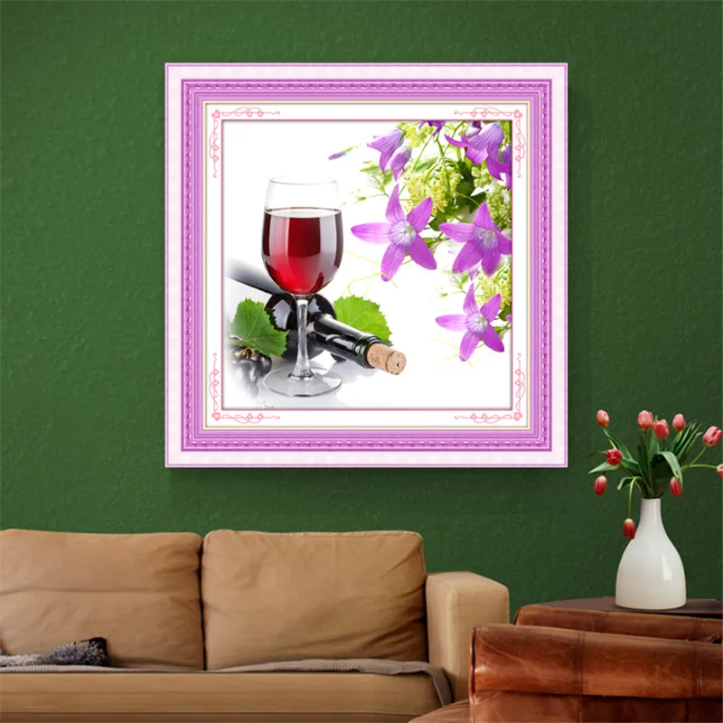 Горячая продажа 5d Diy Алмазная вышивка фиолетовые цветы круглые стразы рукоделие