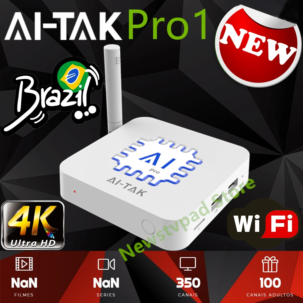 Ai tak pro 1 коробка HTV BTV Бразилия IPTV Android коробка AI TAK box 4K бразильские Бесплатные Каналы подписка с VOD воспроизведения и Live