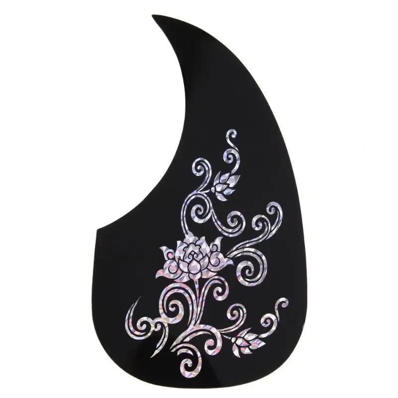 Sliver Flower Рисунок Феникса дракона Акустическая Гитара медиатор guard pick Guard стикер черный гитарный медиатор Защита от царапин пластина гитара Защитная Наклейка - Цвет: Sliver Flower