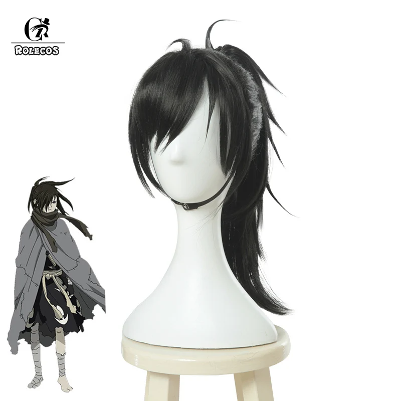 Волосы для косплея ROLECOS Dororo Hyakkimaru мужские головные уборы кимоно джанpnese 40 см