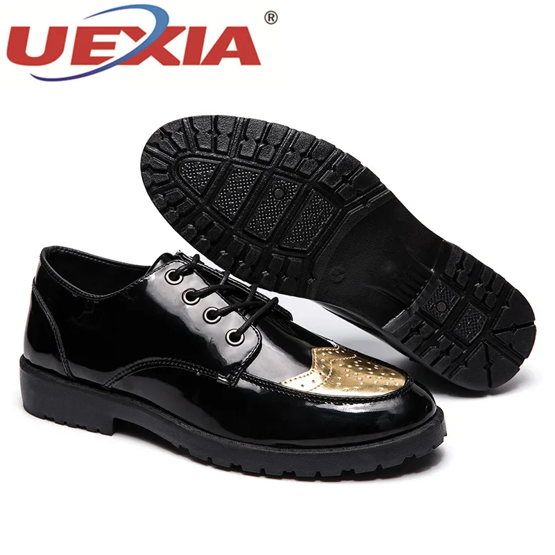 UEXIA Мужские модельные туфли официальная Бизнес работы из мягкой кожи ручной
