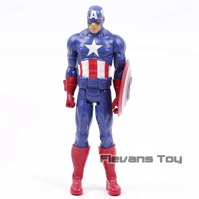 captain no box Marvel Titan Герой Мстители танос Черная пантера Капитан Америка Тор Железный человек паук халкбастер Халк фигурка 1" 30 см - Цвет: captain no box