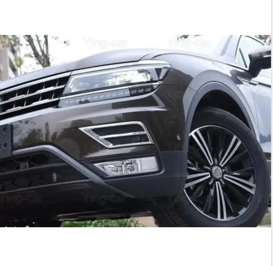 2Pcs ABS Chrome Front Fog Light Lamp Frame Cover Trim For Tiguan 2017-2018 | Автомобили и мотоциклы