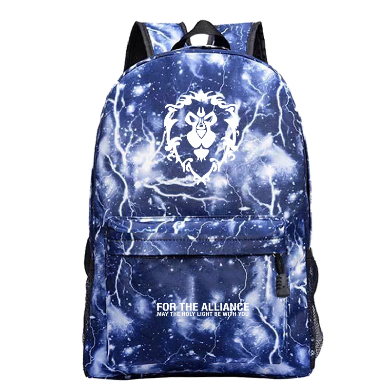 10 Красивый рюкзак в стиле World of Warcraft Mochila, рюкзак для студентов в колледж, рюкзак для Орды, красивый рюкзак для мужчин и женщин и подростков, рюкзак для путешествий - Цвет: 10