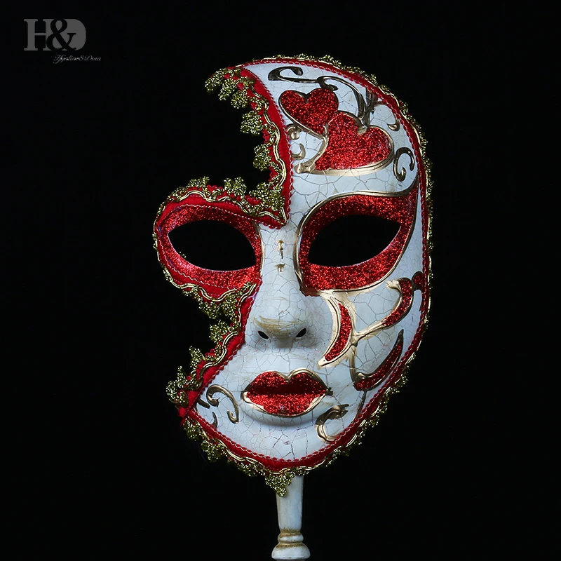 H&ampD 2pcs Couple's Venetian Masquerade Mask Musical Carnival Mardi Gras Ball Costume Halloween/Christmas Wedding Party Favors | Дом и