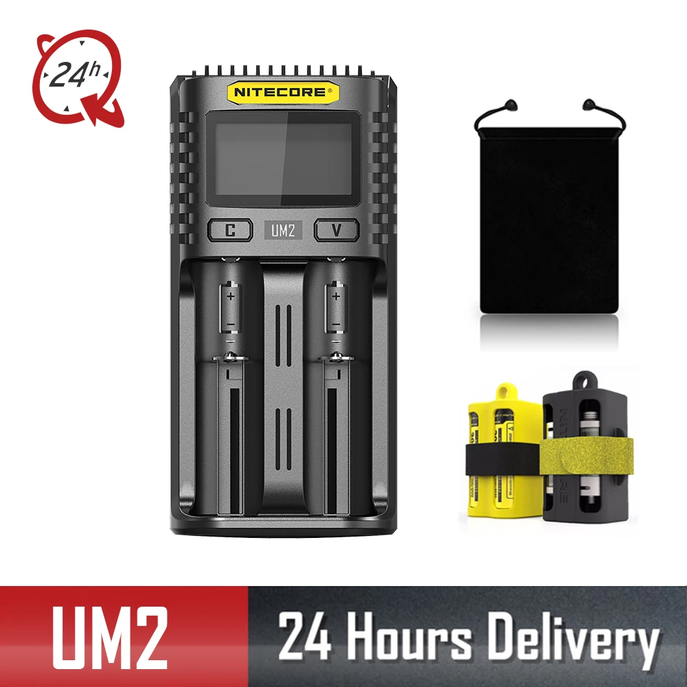 Nitecore UM2 USB Dual SlOT QC зарядное устройство интеллектуальная схема глобальная