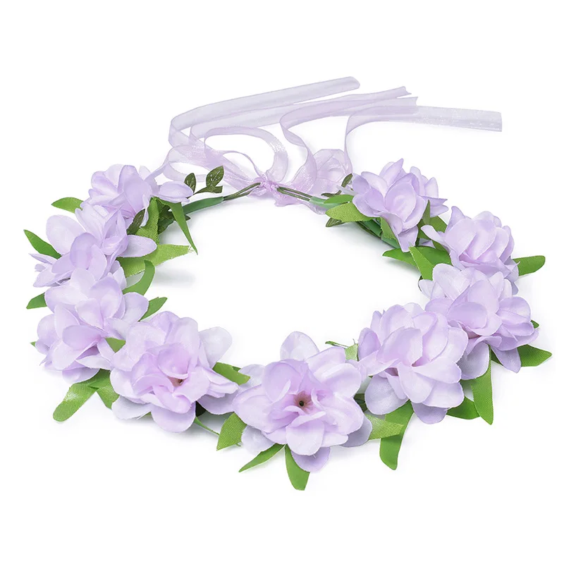 YOFEEL Girls Cloth Flower Wedding Pageant Festival Birhtday Party Hair Accessories Floral Hoop Headwear Kids Moana Fairy Garland | Детская